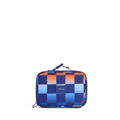 STATE Bags Rodgers Lunch Box Recycled Poly Canvas Gradient Checkerboard Front View Click to Zoom