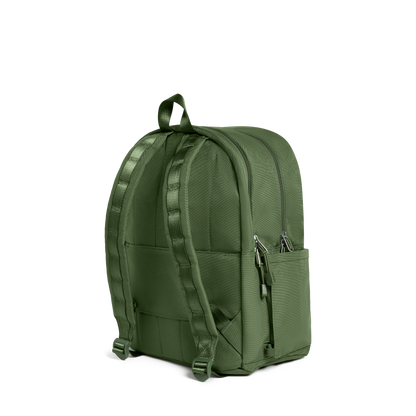 STATE Bags Kane Double Pocket Backpack Olive Back View Click to Zoom
