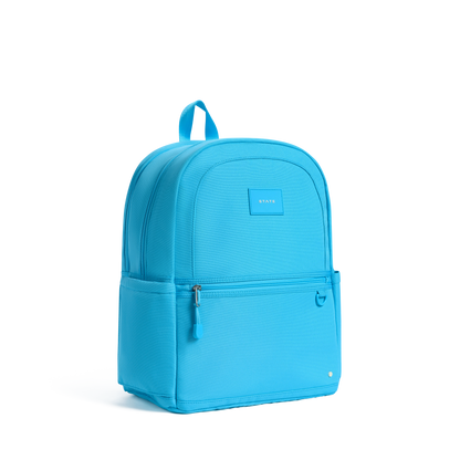 STATE Bags Kane Double Pocket Backpack Bright Blue Side View Click to Zoom
