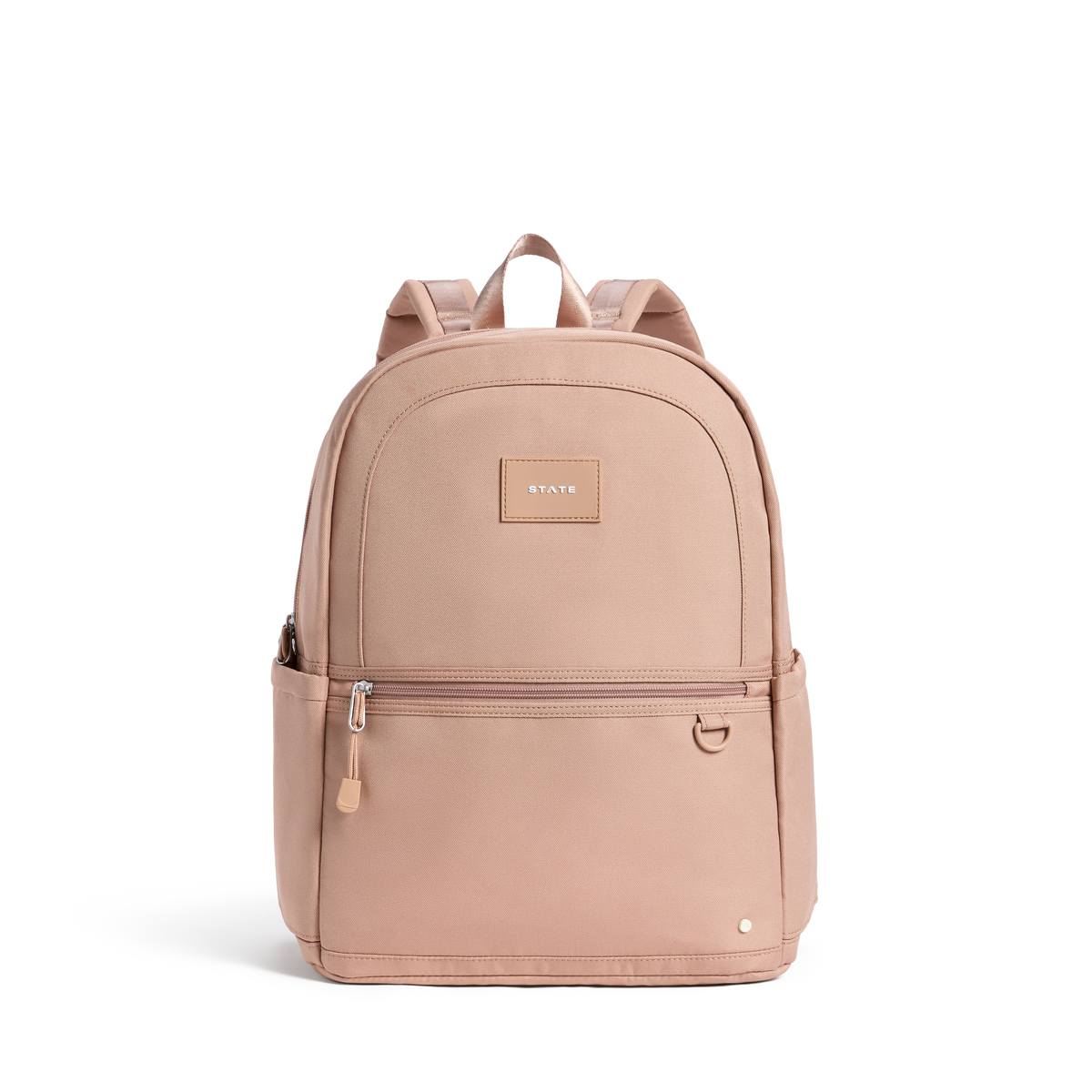STATE Bags Kane Double Pocket Backpack Mocha Front View Click to Zoom