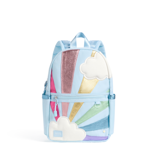 STATE Bags Kane Mini Backpack Rainbow Clouds Front View Click to Zoom