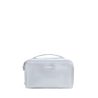 STATE Bags Peri Toiletry Kit Apple Leather Silver/Cobalt Front View Click to zoom