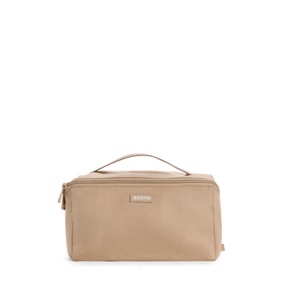 STATE Bags Peri Toiletry Kit Crinkle Nylon Affogato Front View Click to Zoom