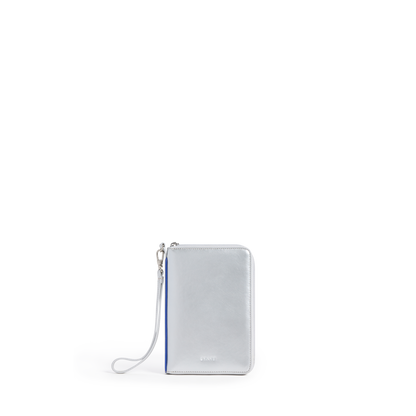 STATE Bags Family Passport Holder Silver/Cobalt Front View Click to Zoom