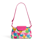 STATE Bags Chelsea Pouchette Happy Fuzzy Hearts Front View Click to Zoom