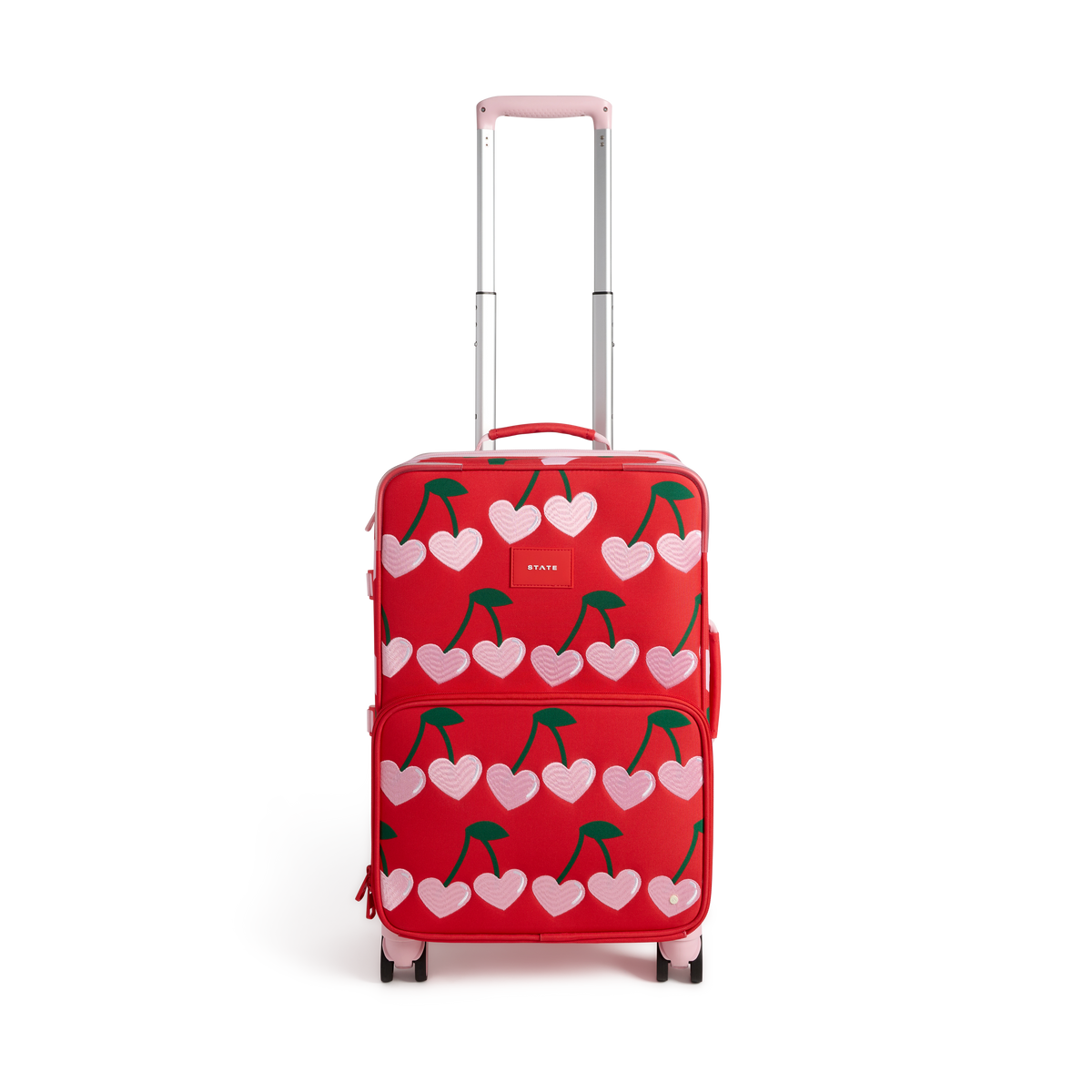 STATE Bags Logan Carry-On Suitcase Cherry Front View Click to Zoom