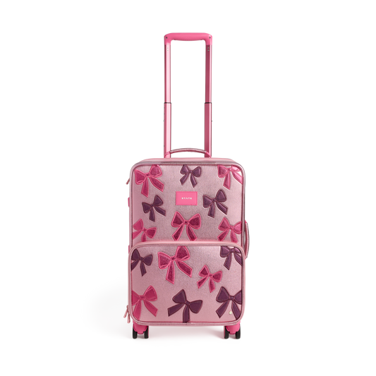 STATE Bags Logan Carry-On Suitcase Patchwork Bows Front View Click to Zoom