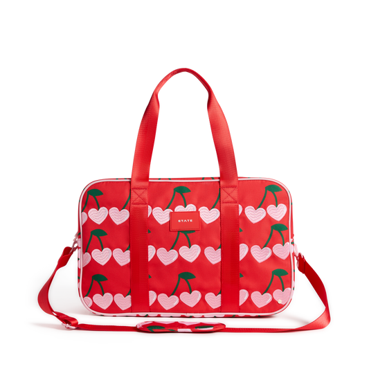 STATE Bags Rockaway Duffle Cherries Front View Click to Zoom