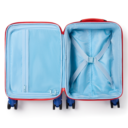 STATE Bags Mini Logan Carry-On Suitcase Firetruck Overhead Interior View Click to Zoom