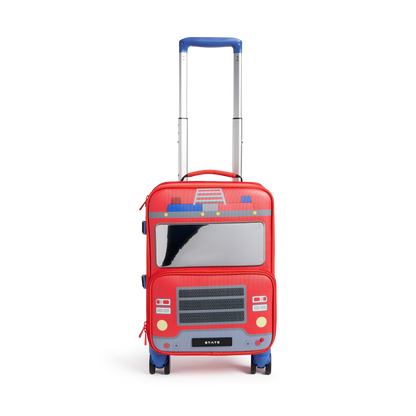 STATE Bags Mini Logan Carry-On Suitcase Firetruck Front View Click to Zoom