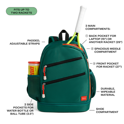 STATE Bags Lenox Tennis Bag Evergreen features callout